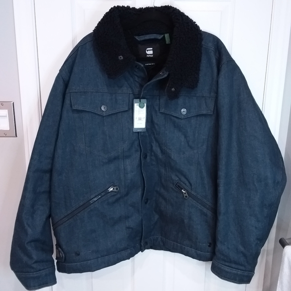 Men's G-Star Raw Flight Combat Sherpa Jacket XXL New With Tags - Picture 2 of 9